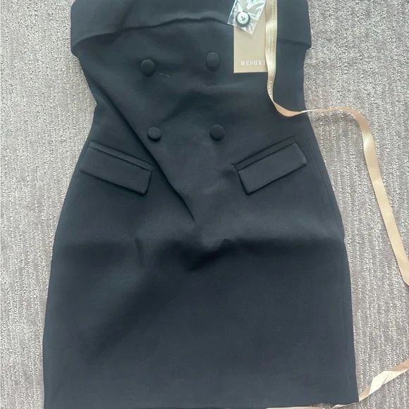 NWT Meshki Black Strapless Dress - Picture 2 of 5